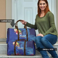 Fiji Day Travel Bag Coral Reef with Tapa Motifs and Hibiscus Ocean Vibe LT03 - Polynesian Pride