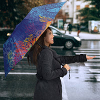 Fiji Day Umbrella Coral Reef with Tapa Motifs and Hibiscus Ocean Vibe LT03 - Polynesian Pride