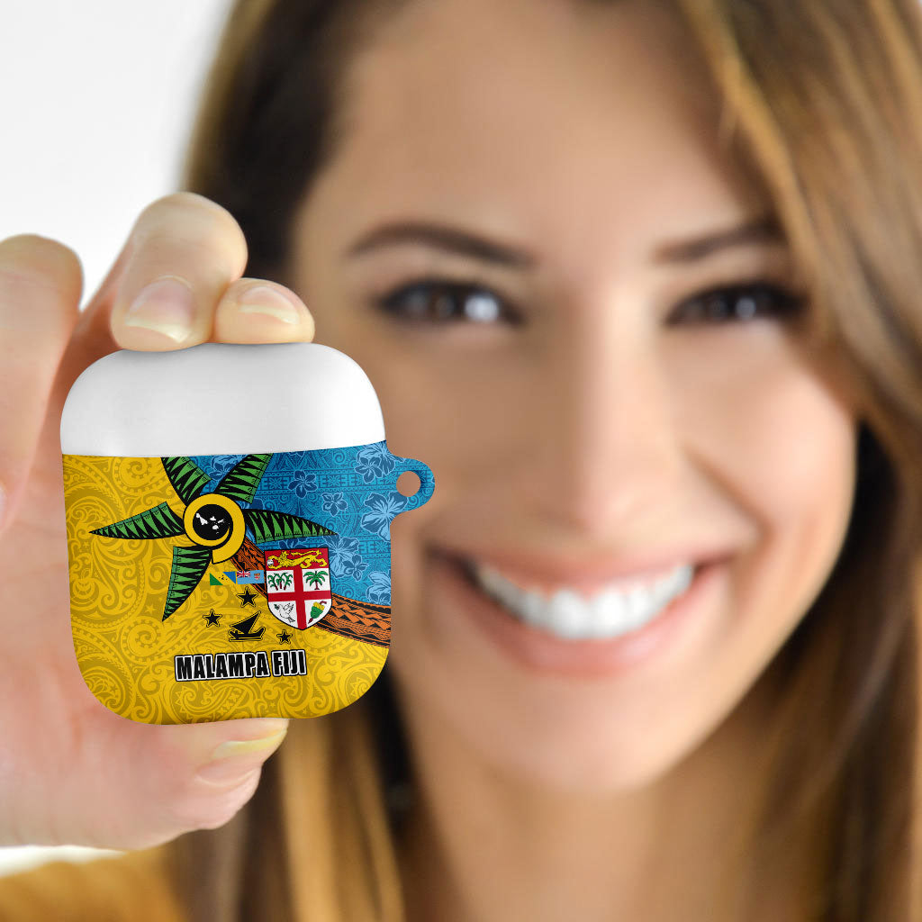 Malampa Fiji Day AirPods Case Tapa and Melanesian Patterns with Coat of Arms LT03 - Polynesian Pride