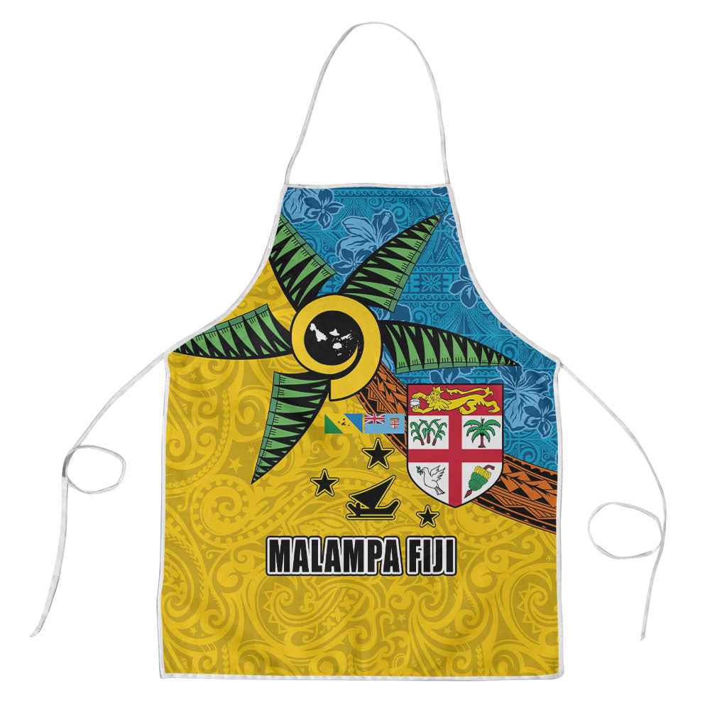 Malampa Fiji Day Apron Tapa and Melanesian Patterns with Coat of Arms LT03 Multicolor - Polynesian Pride