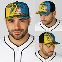Malampa Fiji Day Baseball Net Cap Tapa and Melanesian Patterns with Coat of Arms LT03 - Polynesian Pride