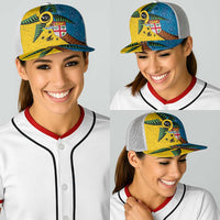 Malampa Fiji Day Baseball Net Cap Tapa and Melanesian Patterns with Coat of Arms LT03 - Polynesian Pride