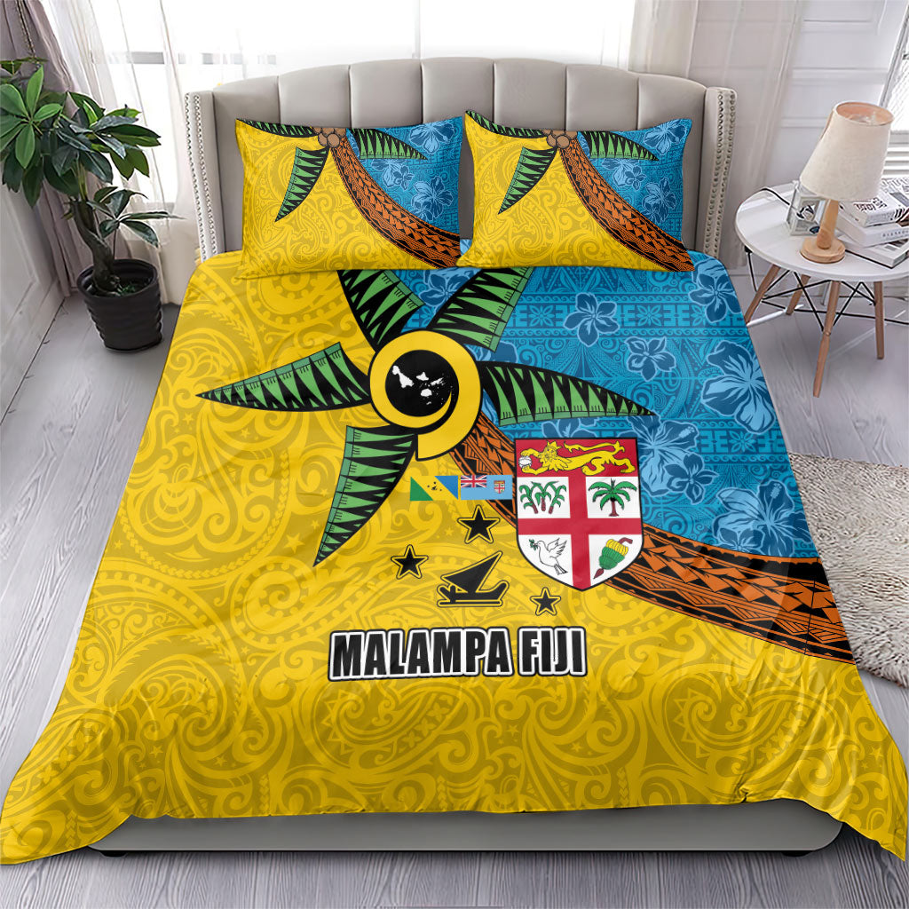 Malampa Fiji Day Bedding Set Tapa and Melanesian Patterns with Coat of Arms LT03 - Polynesian Pride