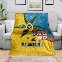 Malampa Fiji Day Blanket Tapa and Melanesian Patterns with Coat of Arms LT03 - Polynesian Pride