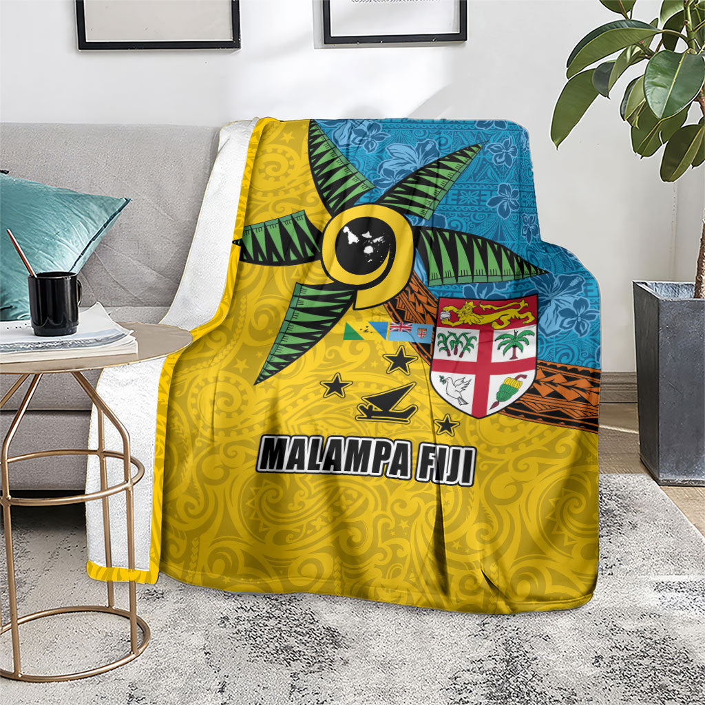 Malampa Fiji Day Blanket Tapa and Melanesian Patterns with Coat of Arms LT03 - Polynesian Pride
