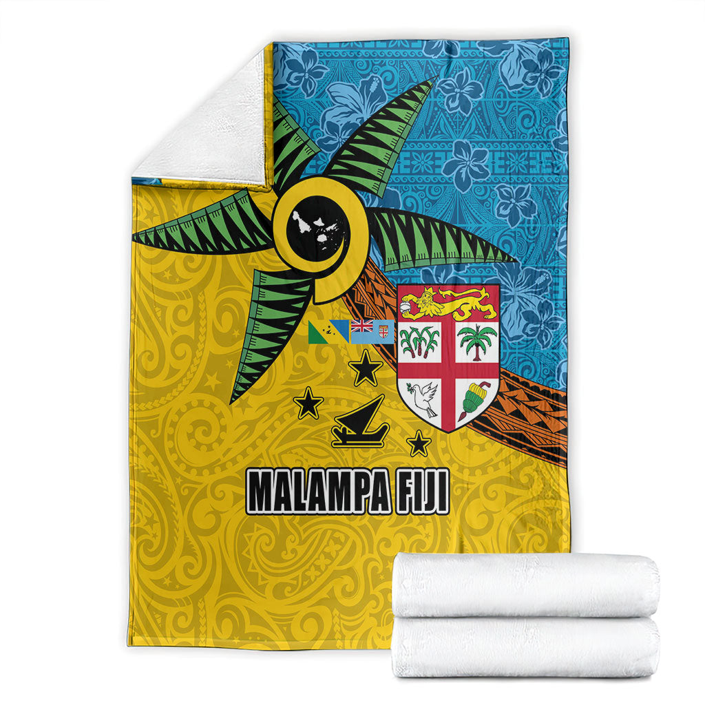 Malampa Fiji Day Blanket Tapa and Melanesian Patterns with Coat of Arms LT03 - Polynesian Pride