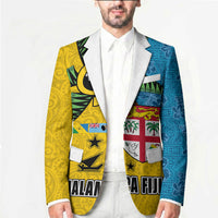 Malampa Fiji Day Blazer Tapa and Melanesian Patterns with Coat of Arms LT03 - Polynesian Pride