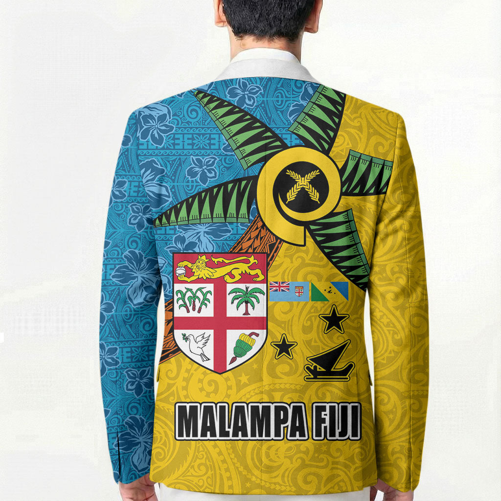 Malampa Fiji Day Blazer Tapa and Melanesian Patterns with Coat of Arms LT03 - Polynesian Pride