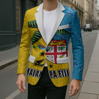Malampa Fiji Day Blazer Tapa and Melanesian Patterns with Coat of Arms LT03 - Polynesian Pride