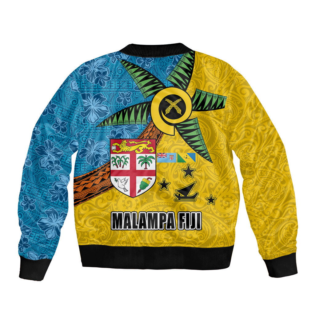 Malampa Fiji Day Bomber Jacket Tapa and Melanesian Patterns with Coat of Arms LT03 - Polynesian Pride