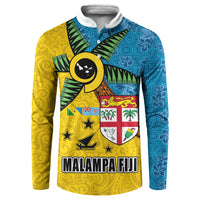 Malampa Fiji Day Button Sweatshirt Tapa and Melanesian Patterns with Coat of Arms LT03 Multicolor - Polynesian Pride