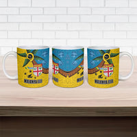 Malampa Fiji Day Ceramic Mug Tapa and Melanesian Patterns with Coat of Arms LT03 - Polynesian Pride
