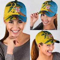 Malampa Fiji Day Classic Cap Tapa and Melanesian Patterns with Coat of Arms LT03 - Polynesian Pride
