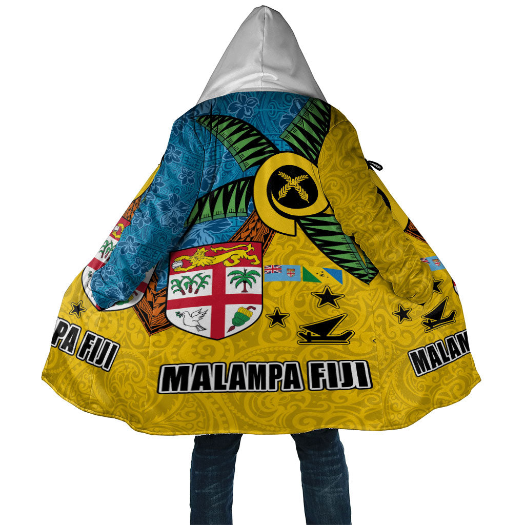 Malampa Fiji Day Cloak Tapa and Melanesian Patterns with Coat of Arms LT03 Unisex Multicolor - Polynesian Pride