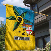 Malampa Fiji Day Garden Flag Tapa and Melanesian Patterns with Coat of Arms LT03 - Polynesian Pride