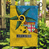 Malampa Fiji Day Garden Flag Tapa and Melanesian Patterns with Coat of Arms LT03 Garden Flag Multicolor - Polynesian Pride