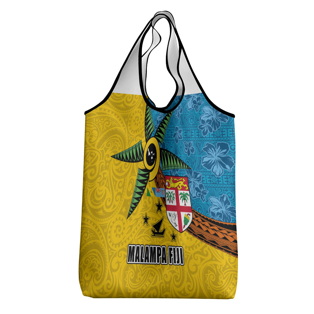 Malampa Fiji Day Grocery Bag Tapa and Melanesian Patterns with Coat of Arms LT03 - Polynesian Pride