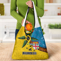 Malampa Fiji Day Grocery Bag Tapa and Melanesian Patterns with Coat of Arms LT03 - Polynesian Pride
