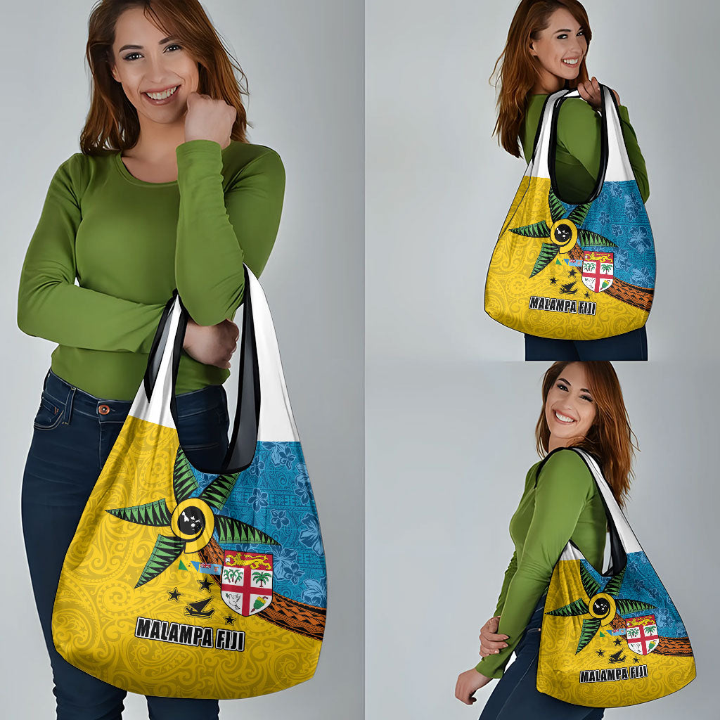 Malampa Fiji Day Grocery Bag Tapa and Melanesian Patterns with Coat of Arms LT03 - Polynesian Pride