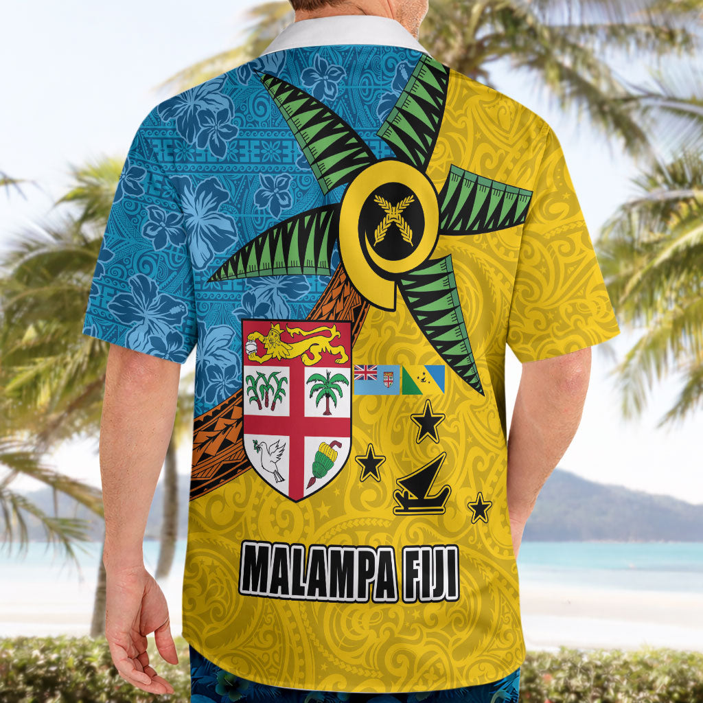 Malampa Fiji Day Hawaiian Shirt Tapa and Melanesian Patterns with Coat of Arms LT03 - Polynesian Pride