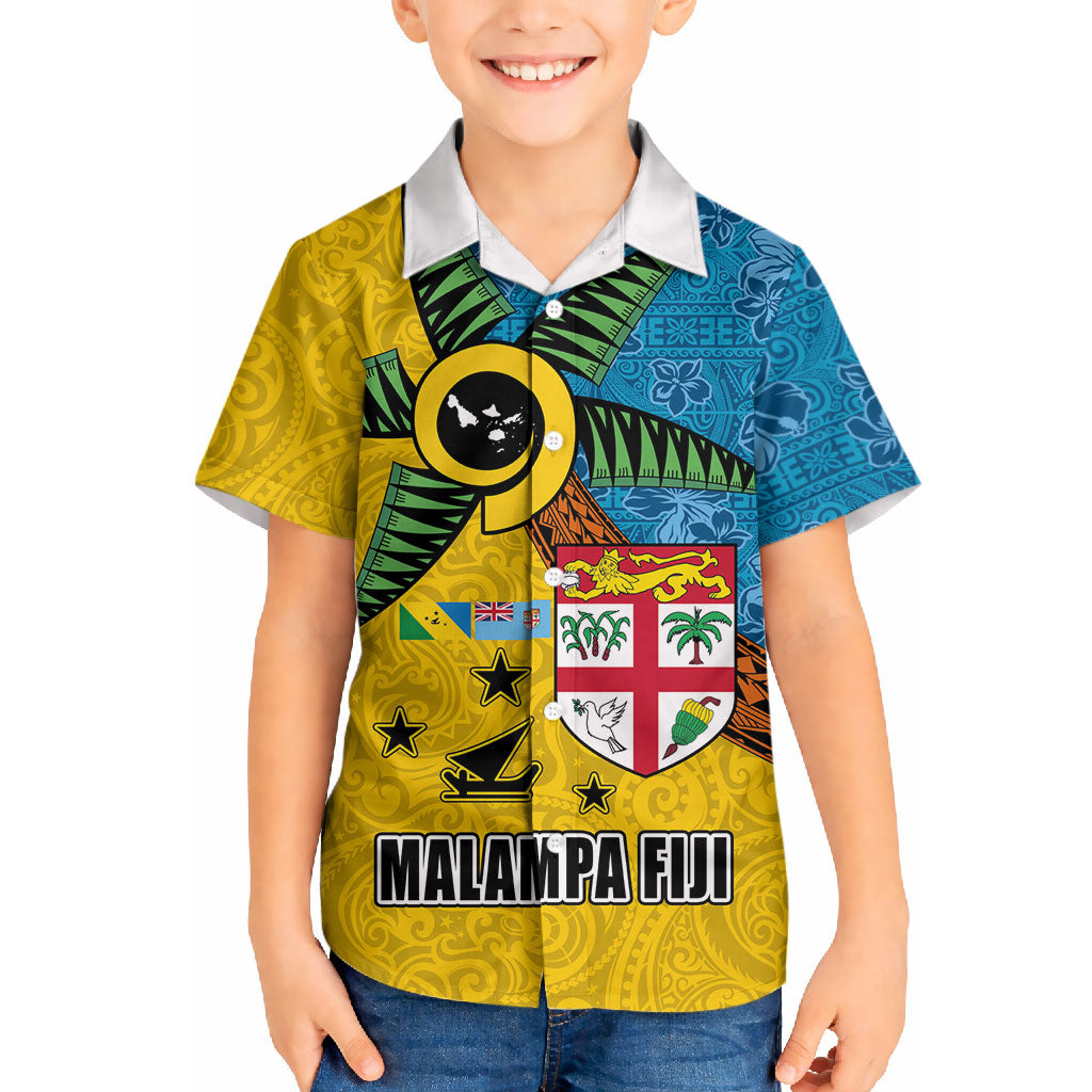 Malampa Fiji Day Hawaiian Shirt Tapa and Melanesian Patterns with Coat of Arms LT03 - Polynesian Pride