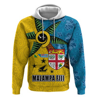 Malampa Fiji Day Hoodie Tapa and Melanesian Patterns with Coat of Arms LT03 Pullover Hoodie Multicolor - Polynesian Pride