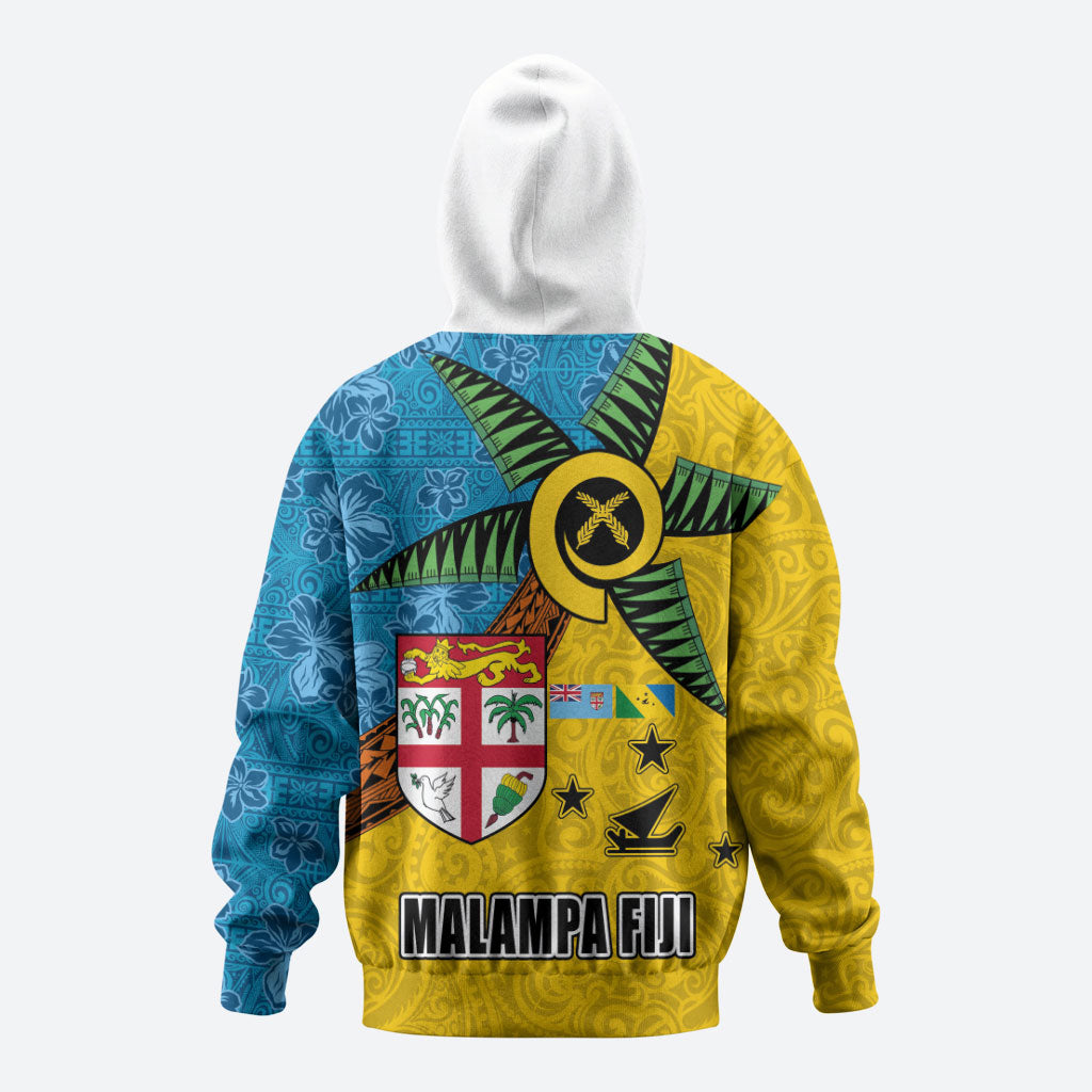 Malampa Fiji Day Hoodie Tapa and Melanesian Patterns with Coat of Arms LT03 - Polynesian Pride