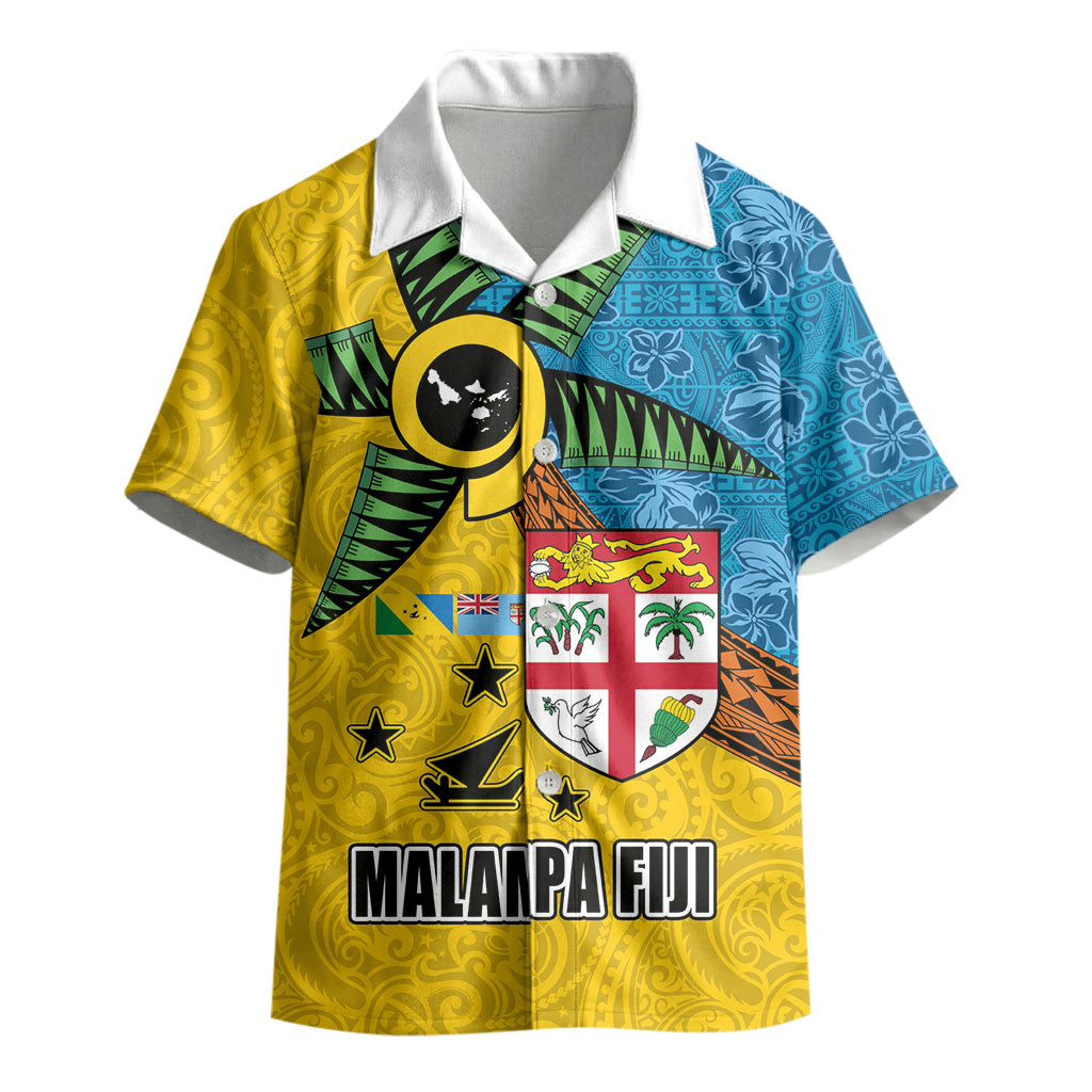 Malampa Fiji Day Kid Hawaiian Shirt Tapa and Melanesian Patterns with Coat of Arms LT03 - Polynesian Pride