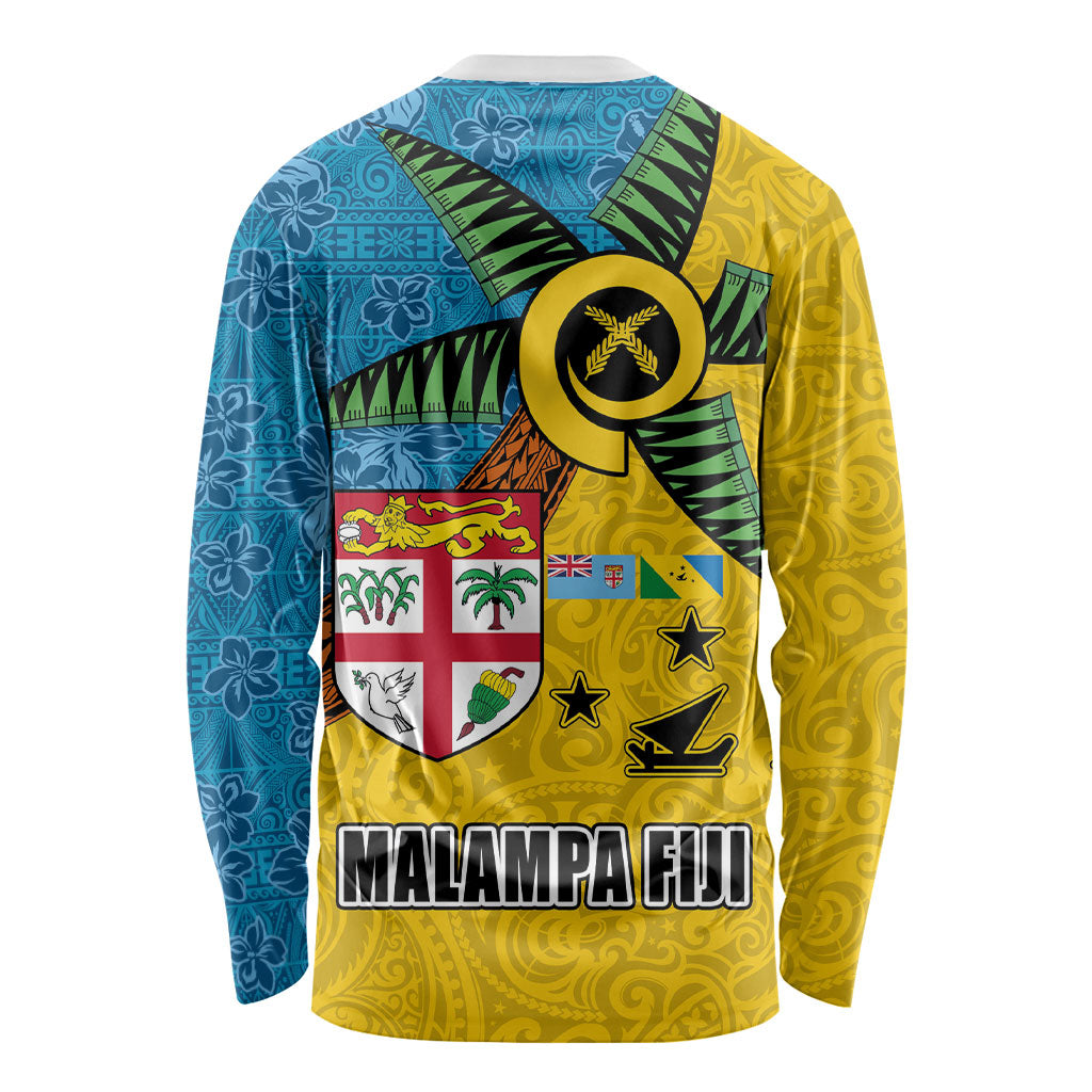 Malampa Fiji Day Long Sleeve Shirt Tapa and Melanesian Patterns with Coat of Arms LT03 - Polynesian Pride