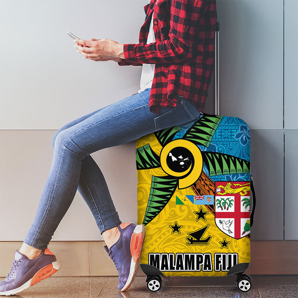 Malampa Fiji Day Luggage Cover Tapa and Melanesian Patterns with Coat of Arms LT03 - Polynesian Pride