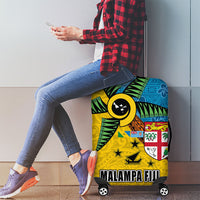 Malampa Fiji Day Luggage Cover Tapa and Melanesian Patterns with Coat of Arms LT03 - Polynesian Pride