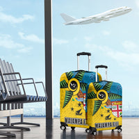 Malampa Fiji Day Luggage Cover Tapa and Melanesian Patterns with Coat of Arms LT03 - Polynesian Pride