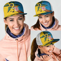 Malampa Fiji Day Mesh Trucker Cap Tapa and Melanesian Patterns with Coat of Arms LT03 - Polynesian Pride