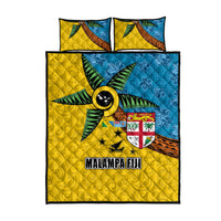 Malampa Fiji Day Quilt Bed Set Tapa and Melanesian Patterns with Coat of Arms LT03 - Polynesian Pride