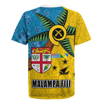 Malampa Fiji Day Rugby Jersey Tapa and Melanesian Patterns with Coat of Arms LT03 - Polynesian Pride