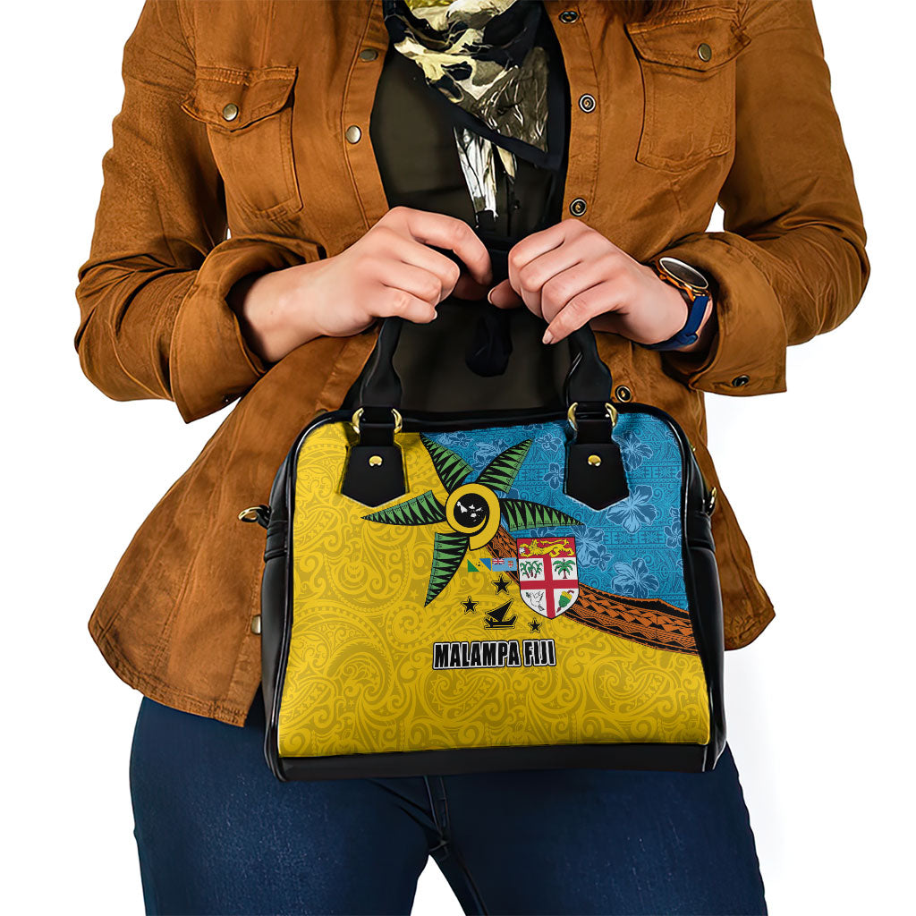 Malampa Fiji Day Shoulder Handbag Tapa and Melanesian Patterns with Coat of Arms LT03 - Polynesian Pride
