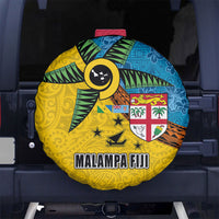 Malampa Fiji Day Spare Tire Cover Tapa and Melanesian Patterns with Coat of Arms LT03 No hole Multicolor - Polynesian Pride