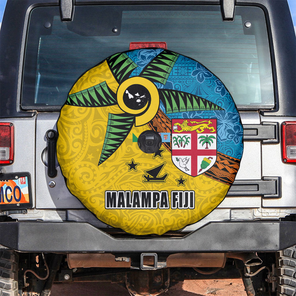 Malampa Fiji Day Spare Tire Cover Tapa and Melanesian Patterns with Coat of Arms LT03 Multicolor - Polynesian Pride