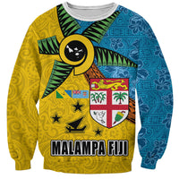 Malampa Fiji Day Sweatshirt Tapa and Melanesian Patterns with Coat of Arms LT03 Unisex Multicolor - Polynesian Pride