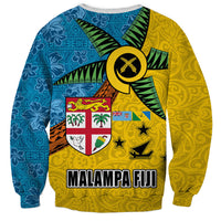Malampa Fiji Day Sweatshirt Tapa and Melanesian Patterns with Coat of Arms LT03 - Polynesian Pride