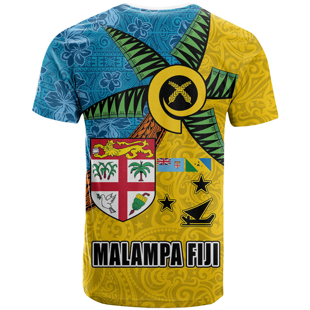 Malampa Fiji Day T Shirt Tapa and Melanesian Patterns with Coat of Arms LT03 - Polynesian Pride