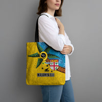 Malampa Fiji Day Tote Bag Tapa and Melanesian Patterns with Coat of Arms LT03 - Polynesian Pride