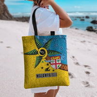 Malampa Fiji Day Tote Bag Tapa and Melanesian Patterns with Coat of Arms LT03 - Polynesian Pride