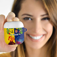 Malampa Fiji Day AirPods Case Volcano and Coral Reef with Culture Patterns Split Style LT03 - Polynesian Pride