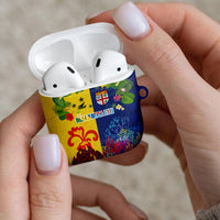 Malampa Fiji Day AirPods Case Volcano and Coral Reef with Culture Patterns Split Style LT03 - Polynesian Pride