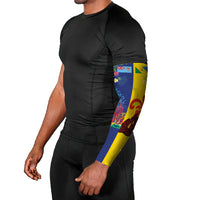 Malampa Fiji Day Arm Sleeves Volcano and Coral Reef with Culture Patterns Split Style LT03 - Polynesian Pride