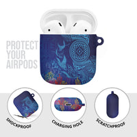 Fijian Tribal Manta Ray AirPods Case Masi Motif with Coral Reef Ocean Vibe LT03 - Polynesian Pride