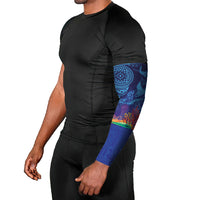 Fijian Tribal Manta Ray Arm Sleeves Masi Motif with Coral Reef Ocean Vibe LT03 - Polynesian Pride