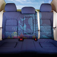 Fijian Tribal Manta Ray Back Car Seat Cover Masi Motif with Coral Reef Ocean Vibe LT03 One Size Blue - Polynesian Pride
