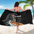 Hawaiian Halloween Skeleton Surfing Sarong Polynesian Tribal Tattoo and Hawaiian Pattern